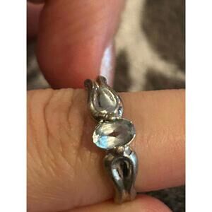 925 sterling silver size 7 z219 ring light blue